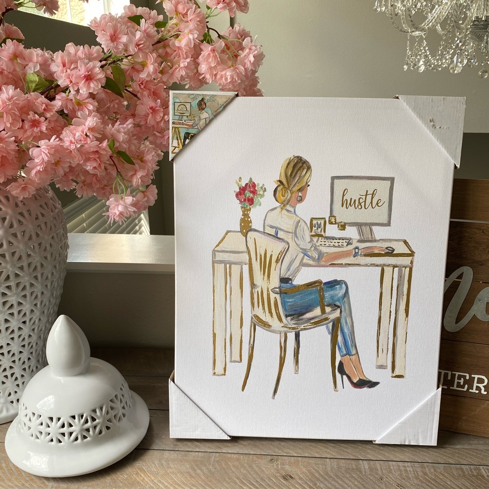 CKD Colleen Karis canvas with gold paint accents.